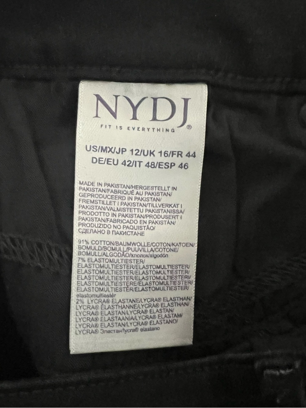 NYDJ Black Women's Jeans Marilyn Straight - Picture 6 of 8